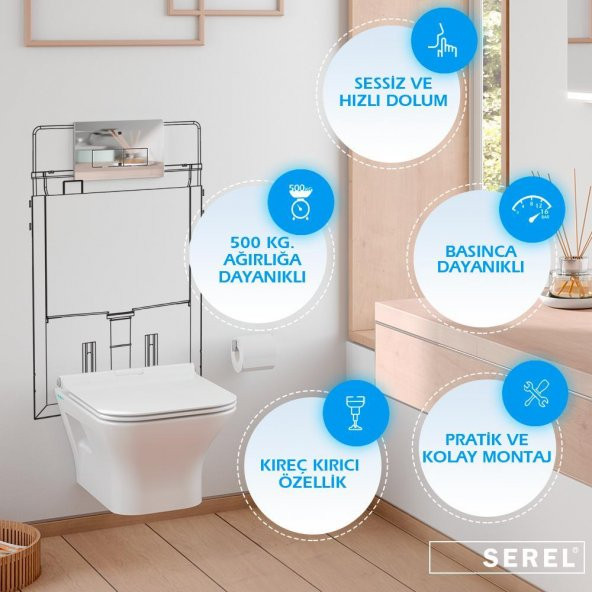 Serel Nita 52 Cm Asma Klozet Kapak Hariç Nt10ods110h - 5