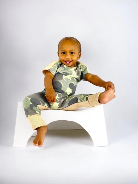 Sevimli Fare Bej Çocuk Tulumu - 5