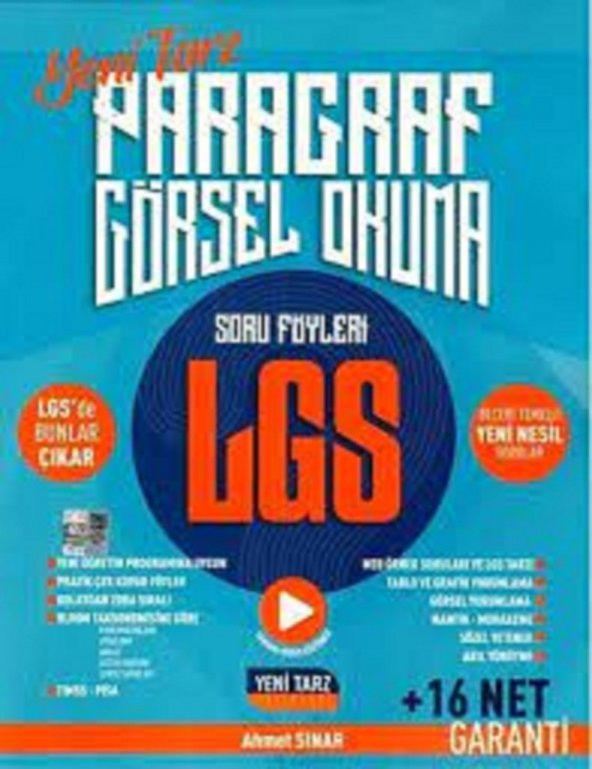 Yeni Tarz Yayınları 8. Sınıf LGS Paragraf Görsel Okuma Soru Föyleri