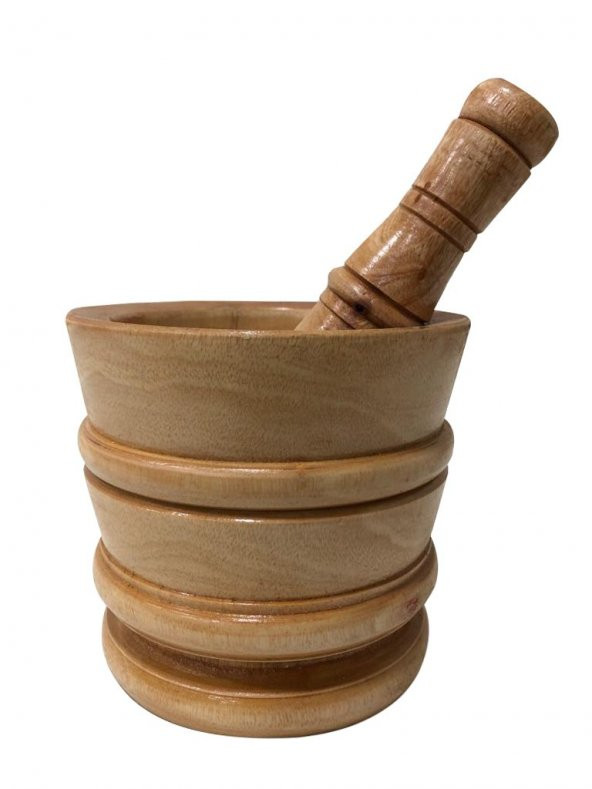 TEAK AĞACI EL YAPIMI HAVAN 14*14CM