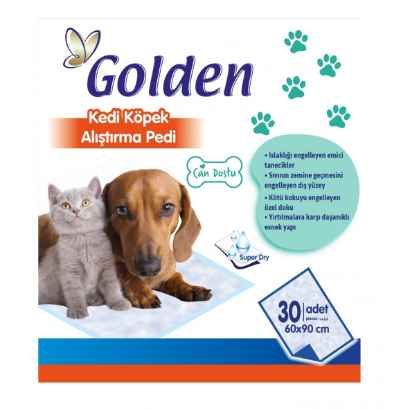 GOLDEN Kedi Köpek Çiş Pedi 30'lu