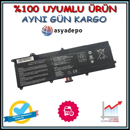 Asus VivoBook X202E-CT001H Batarya Pil , Garantili