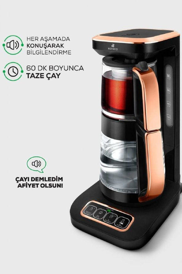 Çaysever Robotea Pro 4 In 1 Konuşan Otomatik Cam Çay ve Filtre Kahve Demleme Makinesi - 2