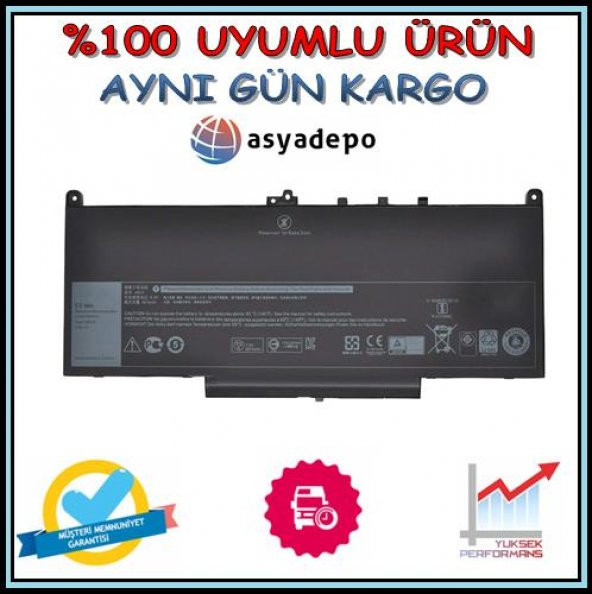 Dell Latitude E7470 Batarya Pil