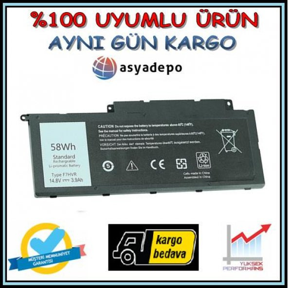 Dell F7HVR , G4YJM Batarya Pil