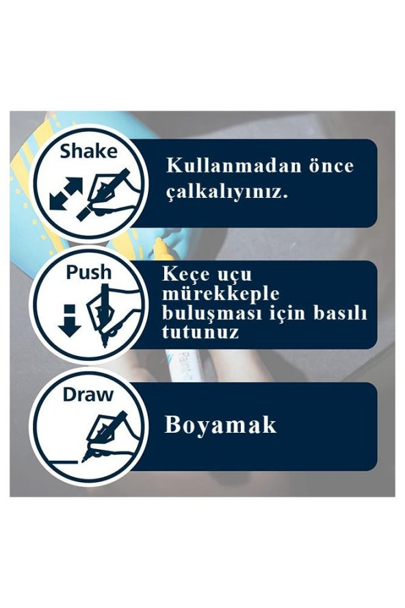 Akrilik Markör 2mm 6 Pastel Parlak Renkler Set 1 Paket Metal Cam Mantar Plastik Kumaş Deri Beton Boyama İçin İdeal - 4