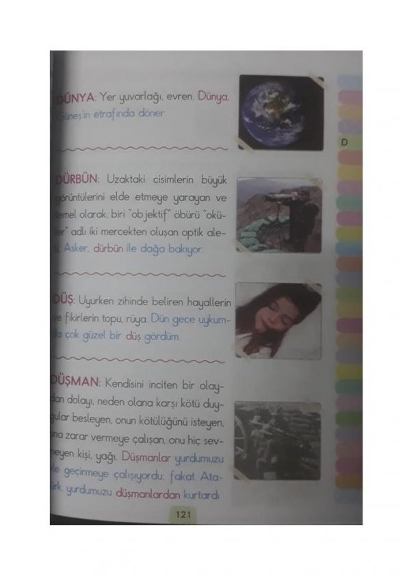 Resimli Türkçe Sözlük Örnek Cümleli 1 Adet TDK Yeni Yazım Kılavuzuna Uygun Ema Resimli Renkli Türkçe Sözlük 14x19 cm 1 Adet 1, 2 Sınıf - 2