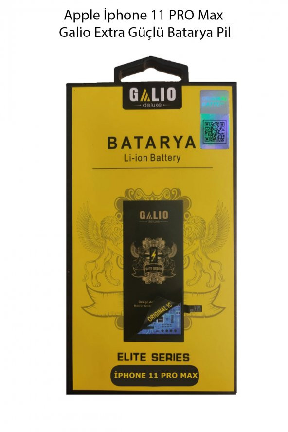 Apple İphone 11 PRO Max Galio Extra Güçlü Batarya Pil 3969 Mah