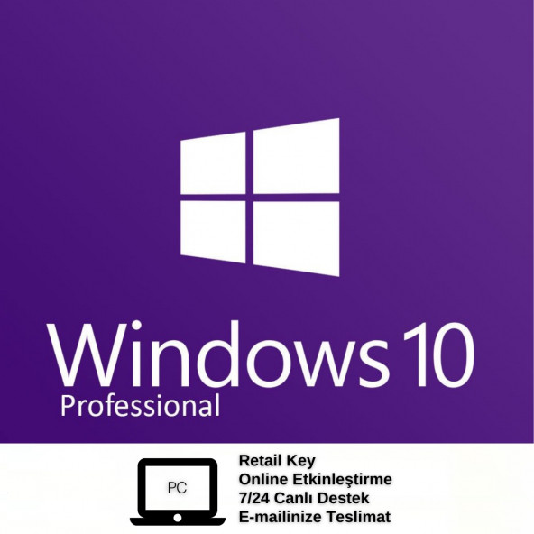 Windows 10 Pro Key / Windows Etkinleştir / Retail Key / Online Etkileşim
