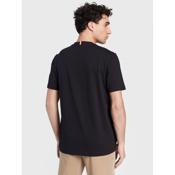 Tommy Hilfiger Crew Neck T-shirt Logo Printed SİYAH - 7