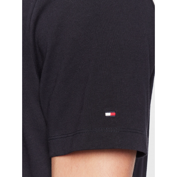 Tommy Hilfiger Crew Neck T-shirt Logo Printed SİYAH - 8