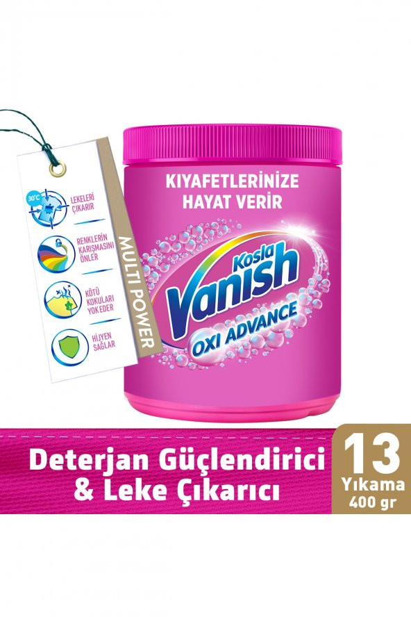 Kosla Multipower Çamaşır Leke Çıkarıcı Ve Deterjan Güçlendirici Toz 400 gr Renkliler