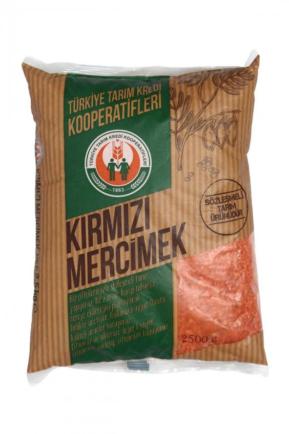 TARIM KREDİ KIRMIZI MERCİMEK (FUTBOL) 2,5 KG