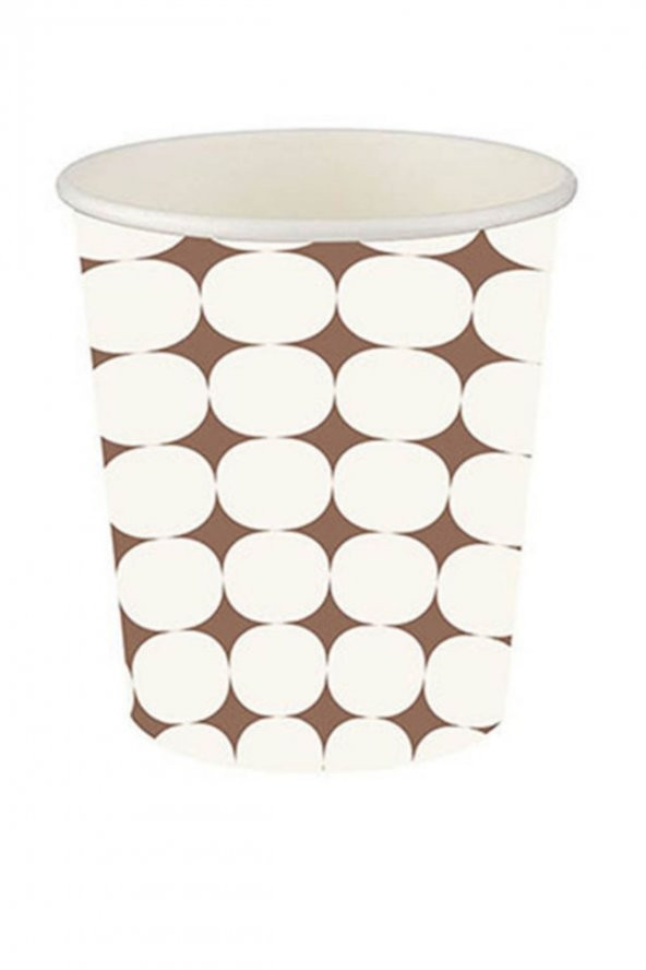 Karton Bardak 7 Oz. Desenli Beyaz 50li Paket