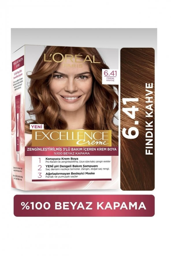 Loreal Paris Excellence Creme 6.41 Fındık Kahvesi