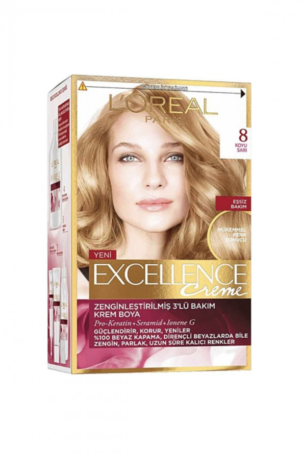 Loreal Paris Excellence Creme 8 Koyu Sarı