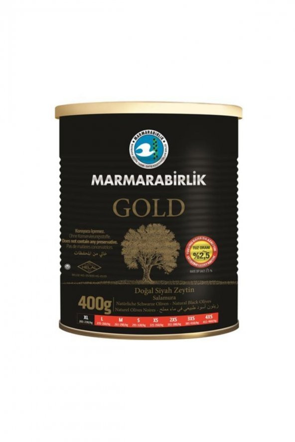 MARMARABİRLİK GOLD SİYAH ZEYTİN 400 GR