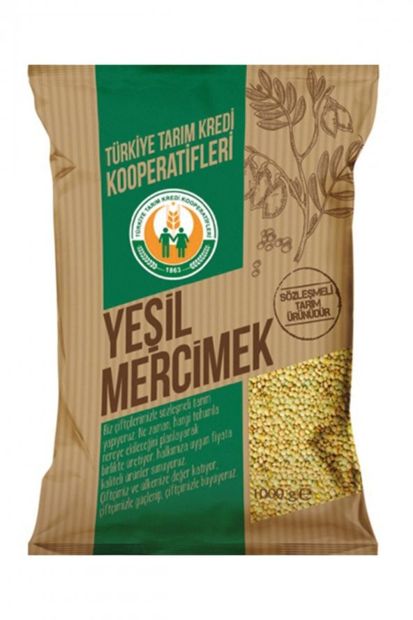 TARIM KREDİ YEŞİL MERCİMEK 1 KG
