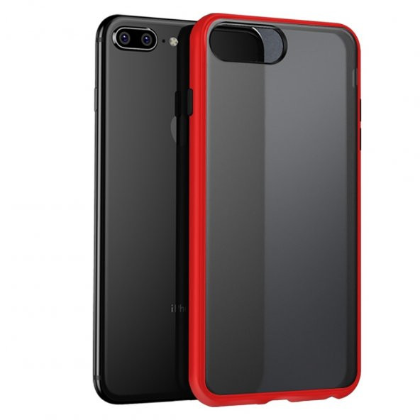 BİKAPAK ELIT ENIGMA IPHONE 7/8 PLUS FULL KIRMIZI K - Resim 2
