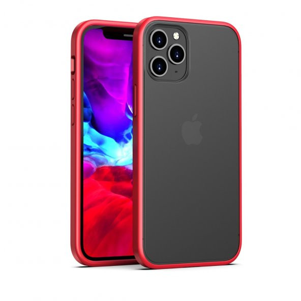 BİKAPAK ELIT ENIGMA IPHONE 12/12 PRO FULL KIRMIZI - Resim 2