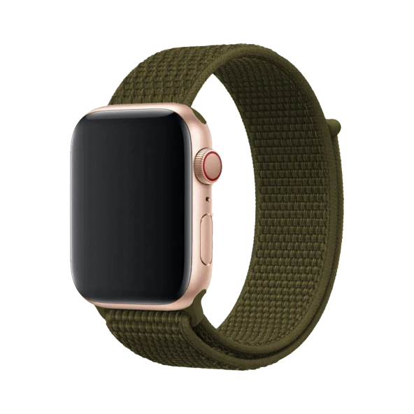 E2M APPLE WATCH 42-44MM KRD-03 HASIR HAKİ KORDON