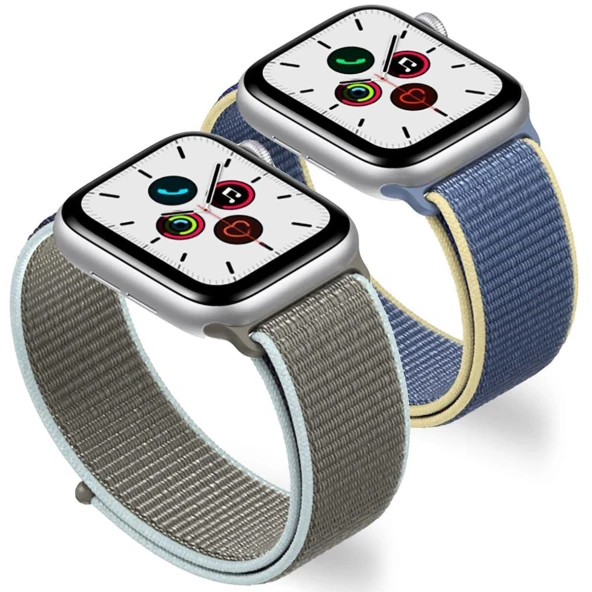 E2M APPLE WATCH 42-44MM KRD-03 HASIR GÜMÜŞ KORDON