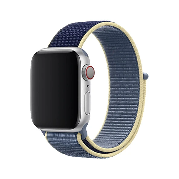 E2M APPLE WATCH 42-44MM KRD-03 HASIR LACİVERT KORDON