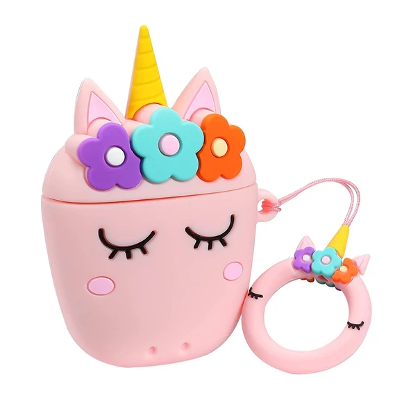 E2M AIRPODS 1-2 KILIF UNICORN PEMBE ürün görseli 1