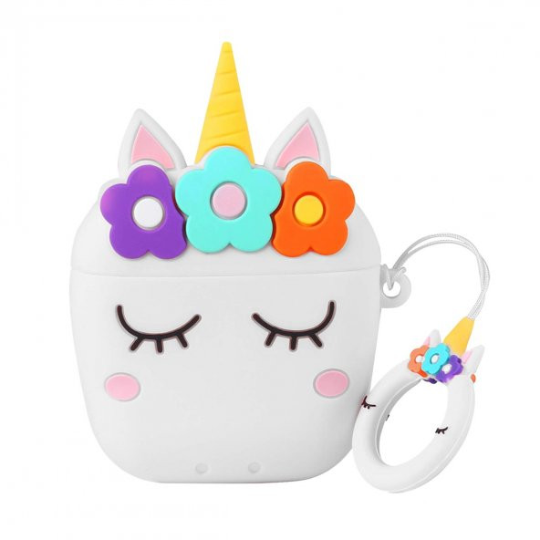 E2M AIRPODS PRO KILIF UNICORN BEYAZ - Resim 2