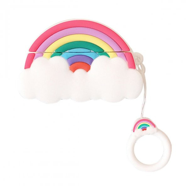 E2M AIRPODS PRO KILIF GÖKKUŞAĞI PEMBE - Resim 2