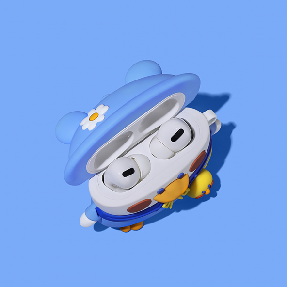 E2M AIRPODS PRO KILIF MAVi ÖRDEK MAVi - Resim 3