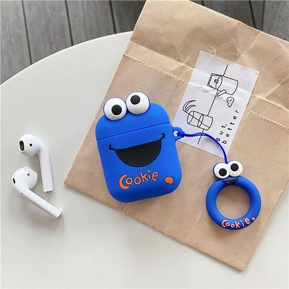 E2M AIRPODS 1-2 KILIF CUTE COOKIE MAVİ ürün görseli