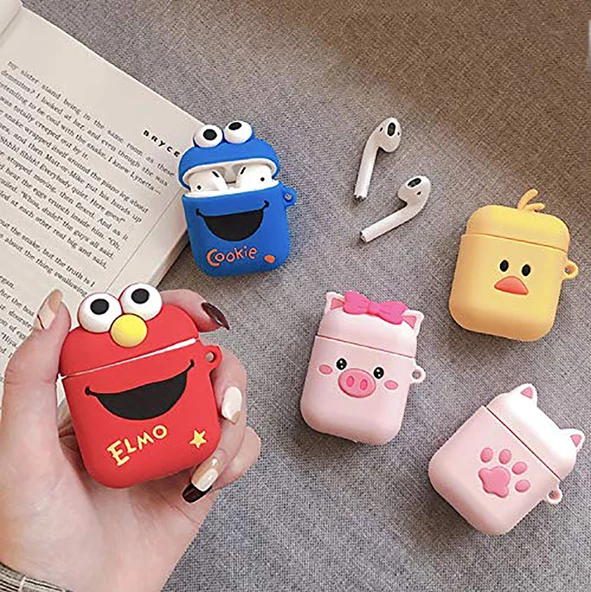 E2M AIRPODS 1-2 KILIF ELMO KIRMIZI - Resim 4