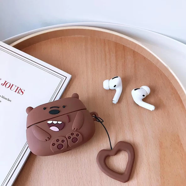 E2M AIRPODS PRO KILIF BARE BEAR KAHVERENGİ