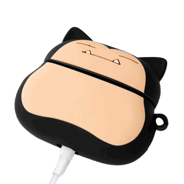 E2M AIRPODS 1-2 KILIF SNORLAX SİYAH - Resim 3