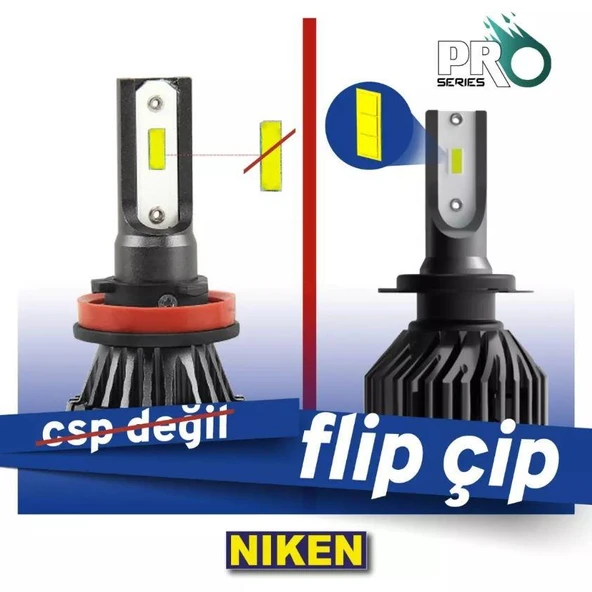 Niken Far Ampulü Led Xenon Pro Serisi H27 - 6