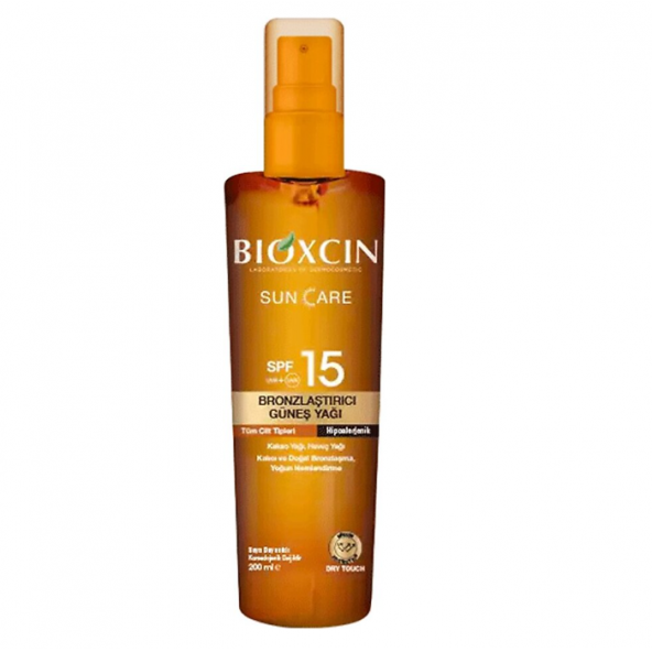 Bioxcin Sun Care Bronzlaştırıcı Güneş Yağı SPF15 200 ml