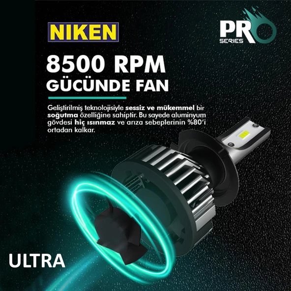 Niken Far Ampulü Led Xenon Pro Serisi 9006 - 8