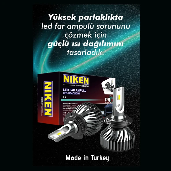 Niken Far Ampulü Led Xenon Pro Serisi 9005 - 9