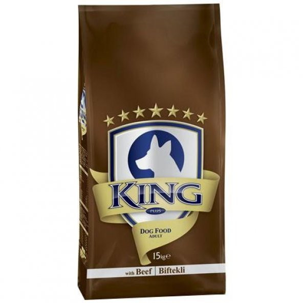 King Plus Beef Dog Biftekli Yetişkin Köpek Maması 15 KG