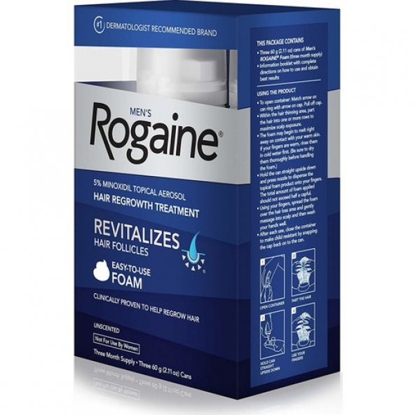 Rogaine Köpük Men Hair Regrowth Treatment Foam 3lü 180 ml Set - 3