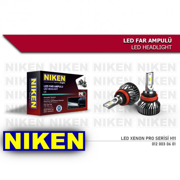 Niken Far Ampulü Led Xenon Pro Serisi H11