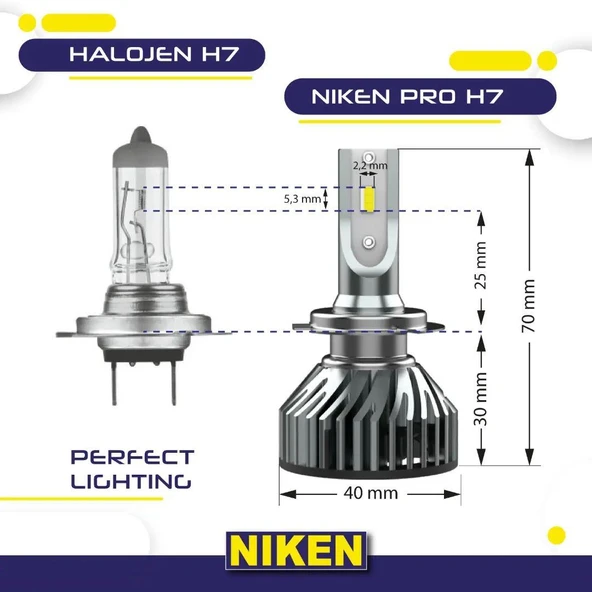 Niken Far Ampulü Led Xenon Pro Serisi H11 - 4