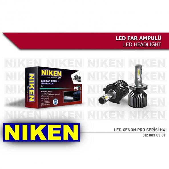 Niken Far Ampulü Led Xenon Pro Serisi H4