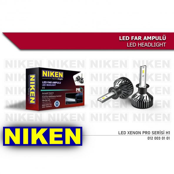 Niken Far Ampulü Led Xenon Pro Serisi H1