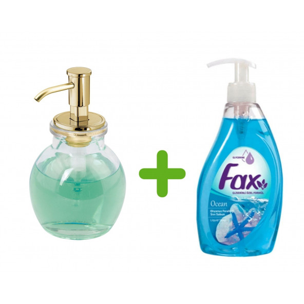 SIA-BOSP032 OVAL CAM SIVI SABUNLUK VE 1 ADET 400 ML SIVI SABUN OKYANUS KOKULU