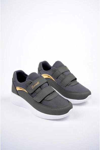 Muggo Chester Garantili Kadın Ortopedik Bağcıksız Cırtlı Rahat Sneaker Spor Ayakkabı - 12