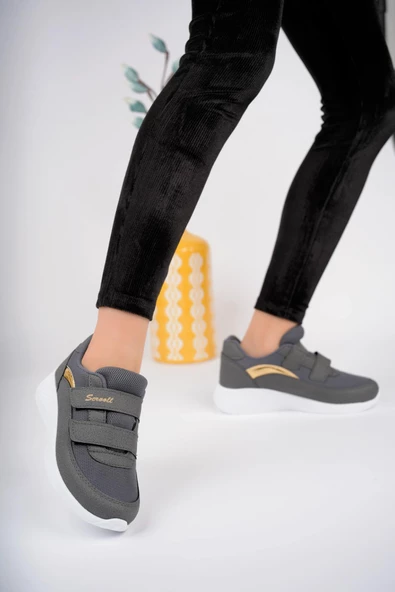 Muggo Chester Garantili Kadın Ortopedik Bağcıksız Cırtlı Rahat Sneaker Spor Ayakkabı - 8