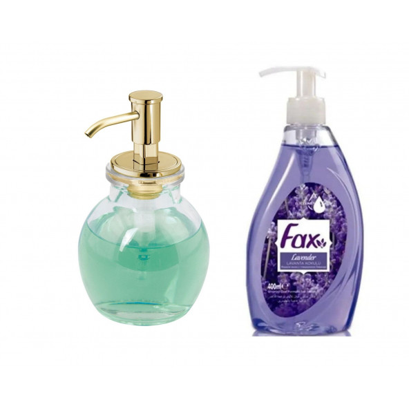 SIA-BOSP034 OVAL CAM SIVI SABUNLUK VE 1 ADET 400 ML SIVI SABUN LAVANTA KOKULU - 2