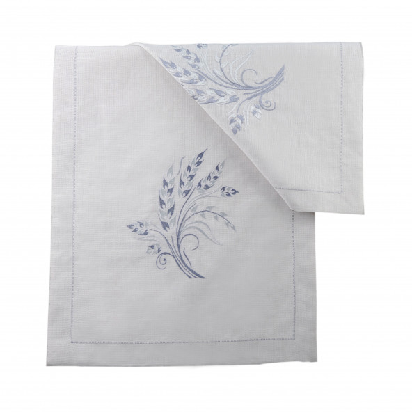 Başak Desenli Keten Runner